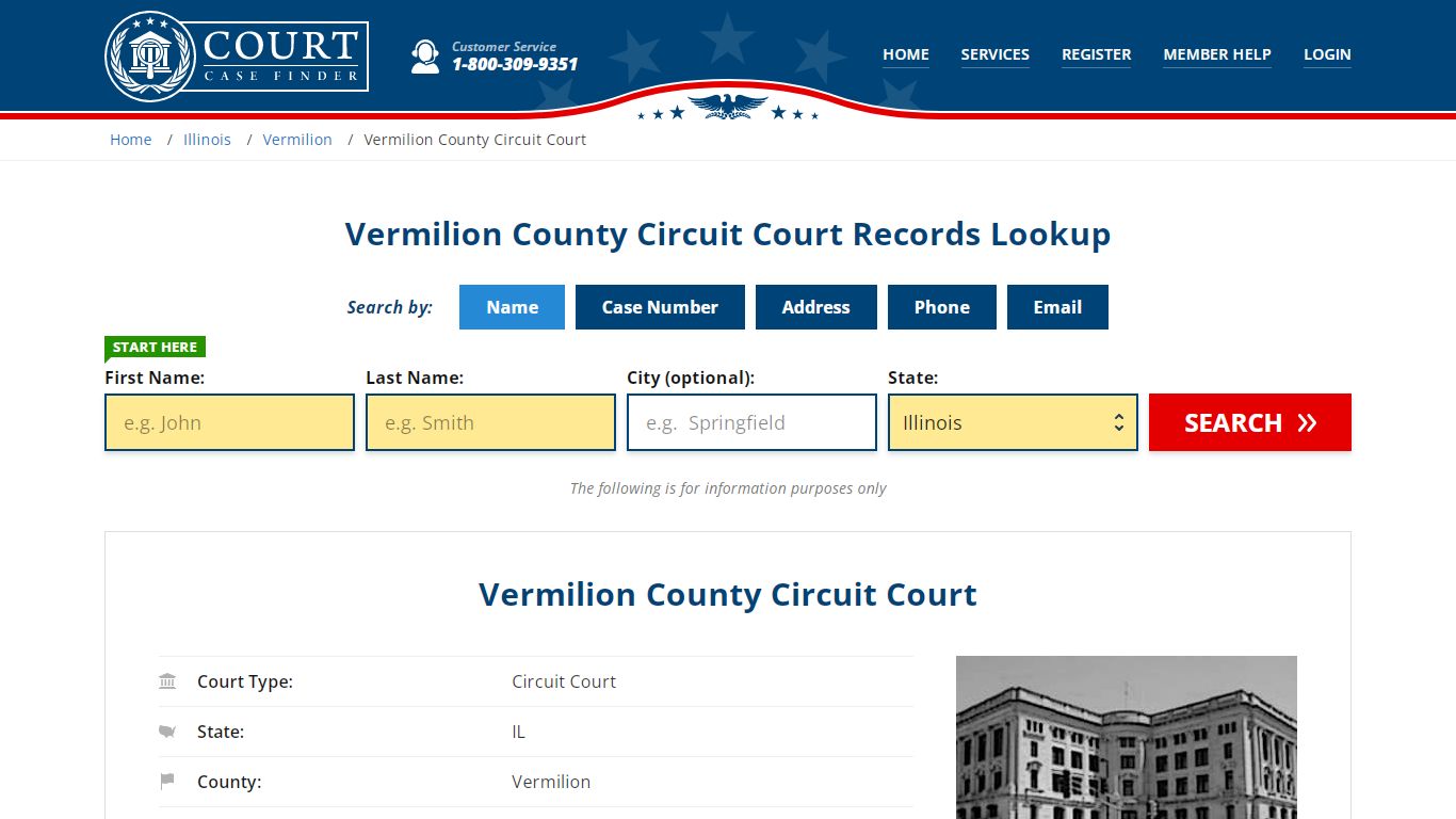 Vermilion County Circuit Court Records Lookup - CourtCaseFinder.com